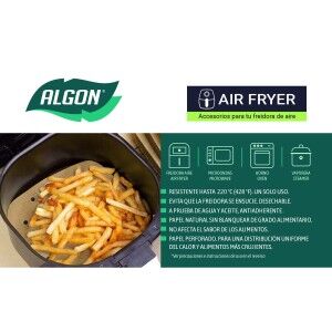 Papier pour friteuse à air Inde 23 cm (24 Unités)