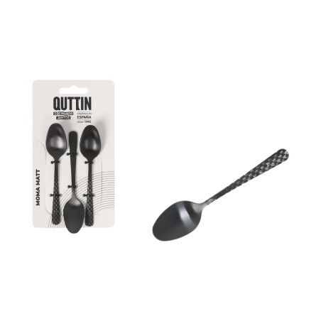 Cuillère à café Quttin MOMA Noir 3 Pièces 12 Unités |  Couteaux et ...