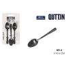 Coffee Spoon Quttin MOMA Black 3 Pieces 12 Units |  Knives and cutl...