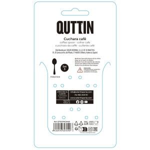 Coffee Spoon Quttin MOMA Black 3 Pieces 12 Units |  Knives and cutl...