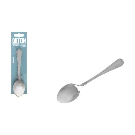 Dessertlöffel Set Quttin Sofia Schwarz 14,5 x 3,5 cm 6 Stücke (12 Stück)