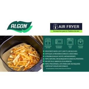 Papier pour friteuse à air Inde 23 cm (24 Unités) |  Friteuses   | ...