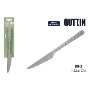 Couteau dentelé Quttin MOMA 22,6 x 2 cm 2 Pièces (12 Unités)