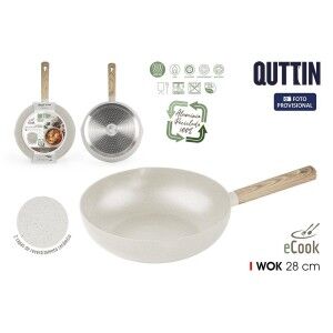 Wok Pfanne Quttin ECOOK Weiß 28 x 8 cm 2,8 mm (6 Stück) |  Pfannen ...