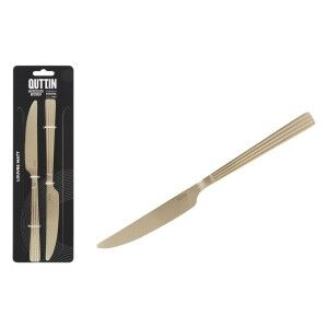 Table knife Quttin LOUVRE Champagne 23,7 x 2 cm 2 Pieces (12 Units)...