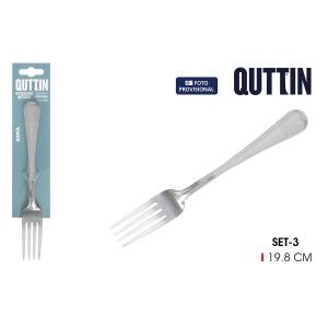 Ensemble de Fourchettes Quttin Sofia 19,8 x 2,7 cm 3 Pièces (12 Uni...