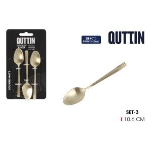 Kaffeelöffel Quttin LOUVRE 3 Stücke 12 Stück |  Messer und Schleifs...