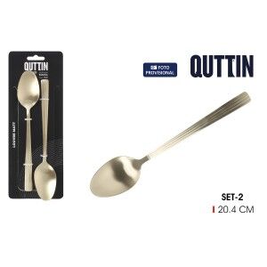 Table spoon Quttin Louvre 20,4 x 3,8 cm 2 Pieces (12 Units) |  Kniv...