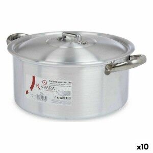 Topf mit Deckel Kinvara Silberfarben 5 L 33 x 14,5 x 26 cm (10 Stüc...