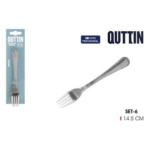 Ensemble de fourchettes à dessert Quttin Sofia 14,5 x 2,2 cm 6 Pièces (12 Unités)