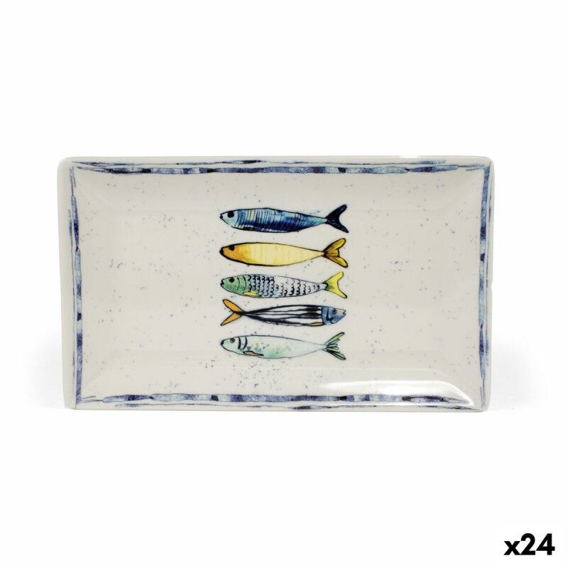 Plateau La Mediterránea 20 x 13 x 2 cm (24 Unités) |  Assiettes, pl...