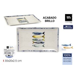 Tray La Mediterránea 30 x 20 x 2,5 cm (12 Units)