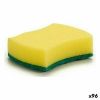 Tampon à récurer Jaune Vert Fibre synthétique 10 x 3 x 7,5 cm (96 U...