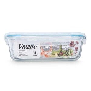 Lunch box Vivalto Transparent Silicone polypropylene Borosilicate G...