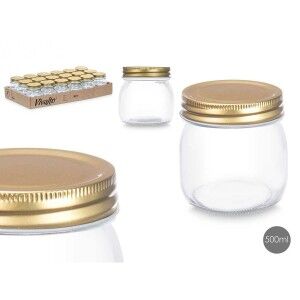 Jar Vivalto Transparent Golden 180 ml (18 Units) |  Lunch boxes, fo...