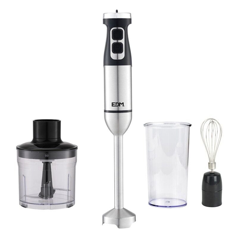 Multifunktions Handmixer mit Zubehör EDM 07770 Schwarz Silberfarben...