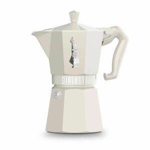 Italian Coffee Pot Bialetti MOKA EXCLUSIVE CREAM 6T Cream Aluminium...