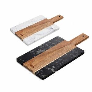 Planche à découper Quttin Marbre Acacia Avec poignée 38 x 18 cm (8 ...