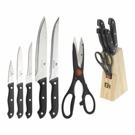 Küchenmesserset und Halterung Excellent Houseware Schere 7 Stücke S...