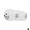 Dinnerware Set La Mediterránea Motes Circular 18 Pieces (2 Units) |...
