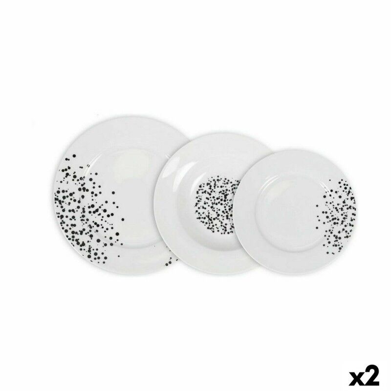 Dinnerware Set La Mediterránea Motes Circular 18 Pieces (2 Units) |...