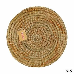 Dessous de plat Privilege Korne Marron osier Ø 35 cm (16 Unités) | ...