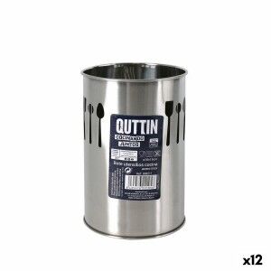 Gefäß für Küchenutensilien Quttin Edelstahl 10 x 15 x 10 cm Silberf...