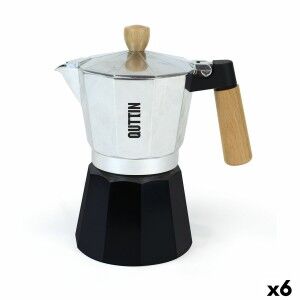 Italian Coffee Pot Quttin Aluminium 6 Cups (6 Units) |  Coffee Make...
