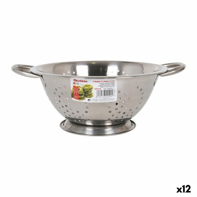 Strainer Privilege Quttin With handles Stainless steel Steel (12 Un...