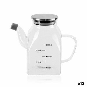 Cruet La Mediterránea Transparent Silver Metal Borosilicate Glass 0...