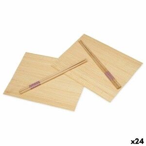 Sushi-Set Kinvara Holz Bambus 24 x 18 cm 24 x 0,5 x 0,5 cm 4,5 x 24...