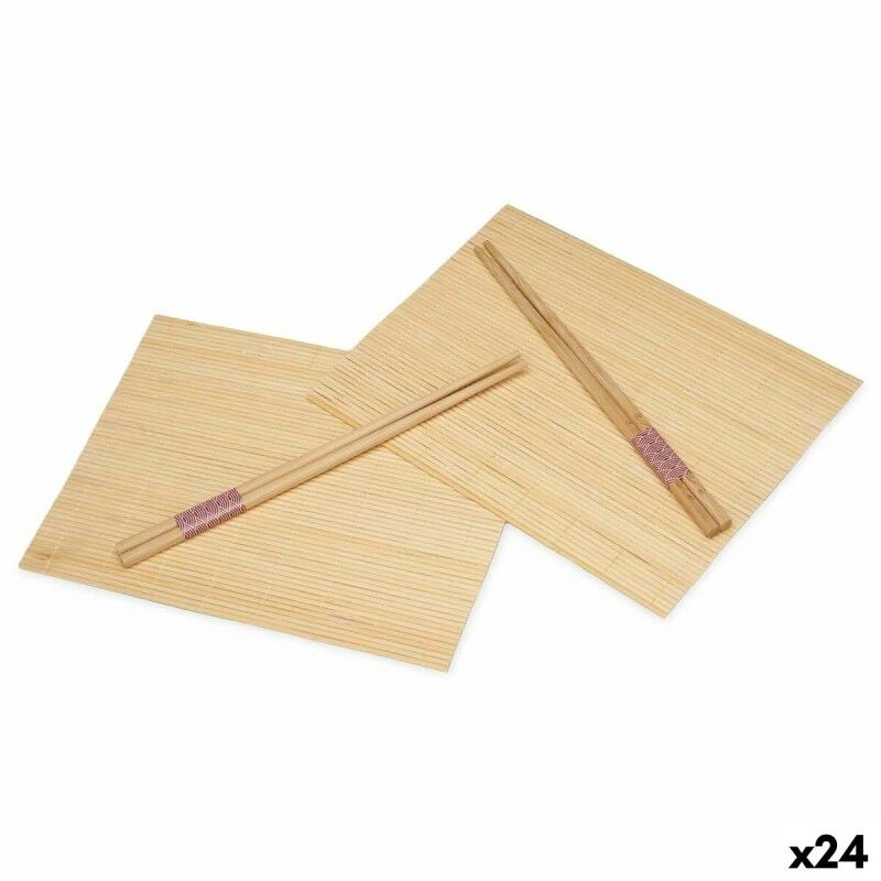 Sushi-Set Kinvara Holz Bambus 24 x 18 cm 24 x 0,5 x 0,5 cm 4,5 x 24...