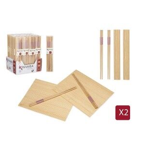 Set de sushi Kinvara Bois Bambou 24 x 18 cm 24 x 0,5 x 0,5 cm 4,5 x...