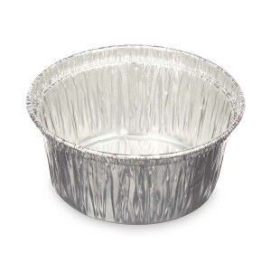 Flan Mould Kinvara Silver Aluminium 8,5 x 8 x 8,5 cm Disposable Circular (12 Units)