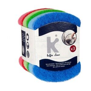 Set of scourers Multicolour Polyurethane Abrasive fibre 7 X 10 X 2,...
