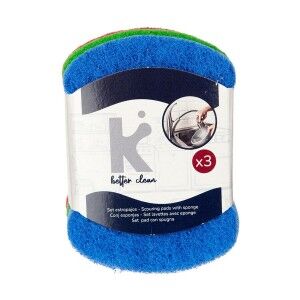 Set of scourers Multicolour Polyurethane Abrasive fibre 7 X 10 X 2,...