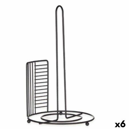 Küchenpapierrollenhalterung Kinvara Schwarz Metall 18,5 x 31,5 x 18...