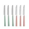 Messerset Kinvara grün Rosa Silberfarben Edelstahl Kunststoff 9 x 2...