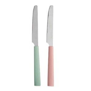 Ensemble de Couteaux Kinvara Vert Rose Argenté Acier inoxydable Pla...