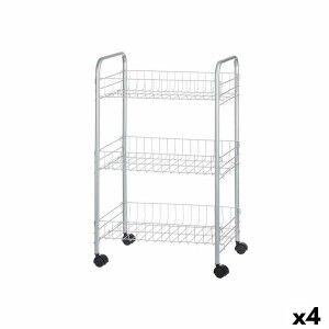 Vegetable trolley Kinvara Silver Metal polypropylene Plastic 37 x 2...