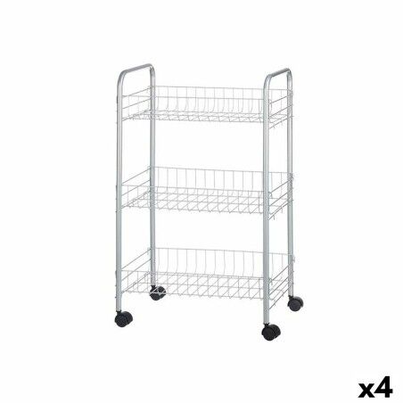 Gemüsewagen Kinvara Silberfarben Silber Metall Polypropylen Kunstst...