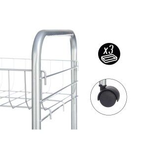 Vegetable trolley Kinvara Silver Metal polypropylene Plastic 37 x 2...