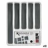 Cutlery Organiser Kinvara Grey Transparent Silicone Plastic TPR Rec...