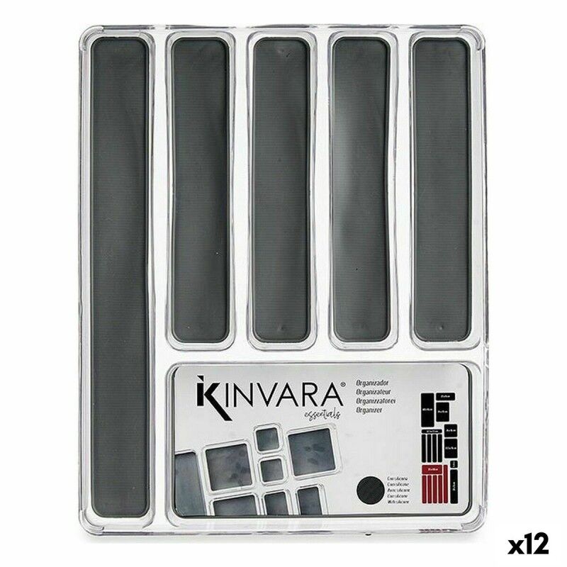 Cutlery Organiser Kinvara W623317 W623317 Grey Transparent Silicone...
