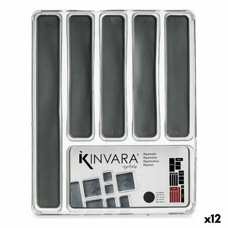 Besteckkasten Kinvara Grau Durchsichtig Silikon Kunststoff TPR Wied...