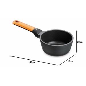 Kasserolle BRA EFFICIENT Schwarz Ø 16 cm 1,35 L (1 Stück) |  Pfanne...