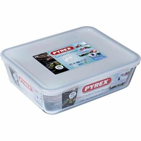 Lebensmittelbehälter Pyrex Weiß Schwarz Durchsichtig Clear rechteck...