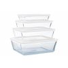 Lebensmittelbehälter Pyrex Weiß Schwarz Durchsichtig Clear rechteck...