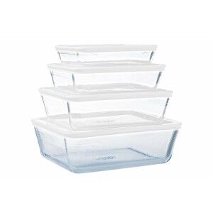 Lebensmittelbehälter Pyrex Weiß Schwarz Durchsichtig Clear rechteck...