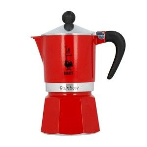 Italian Coffee Pot Bialetti Rainbow rouge 6 Cups Aluminium |  Coffe...